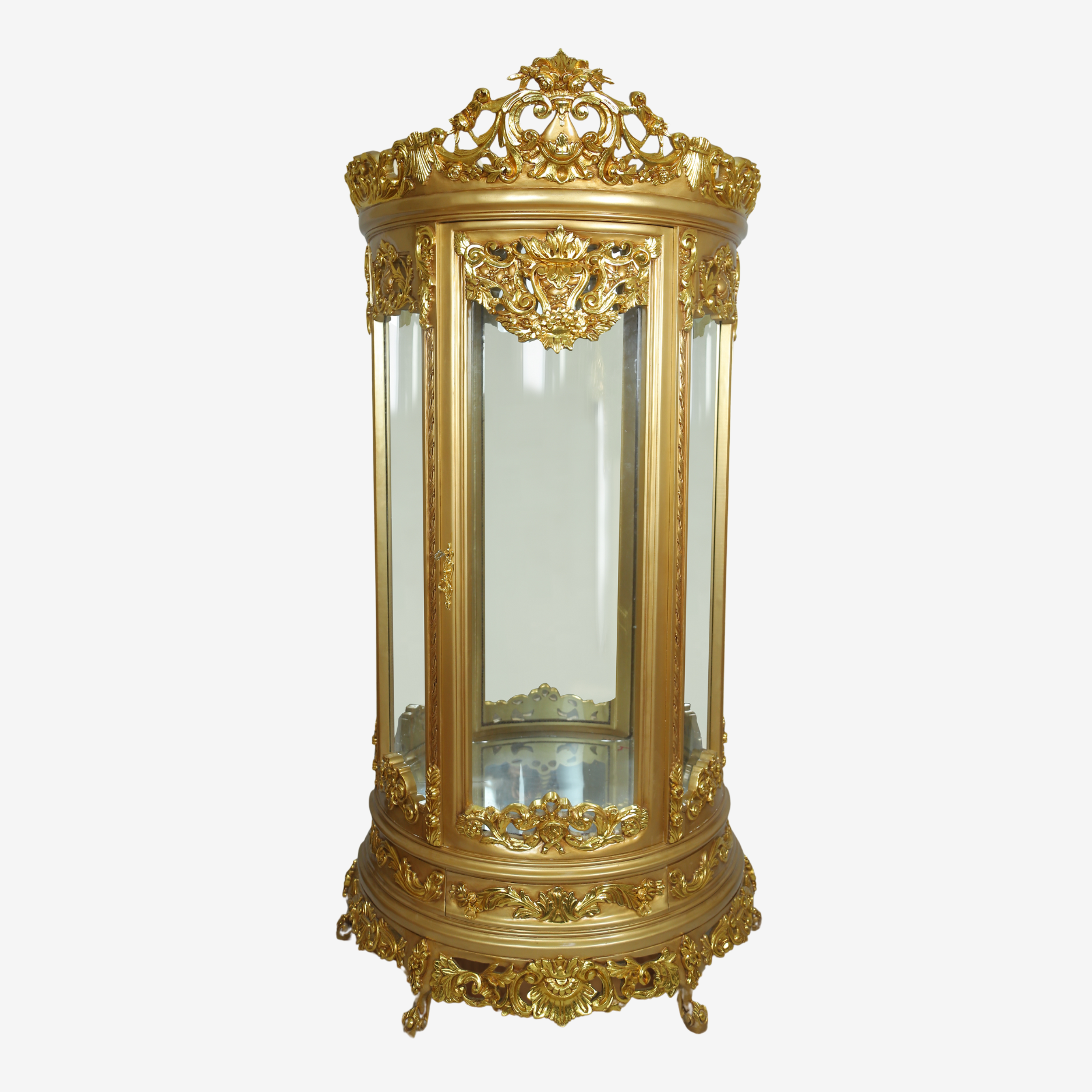 Modern Curio Console Mirror – Sleek Sophistication