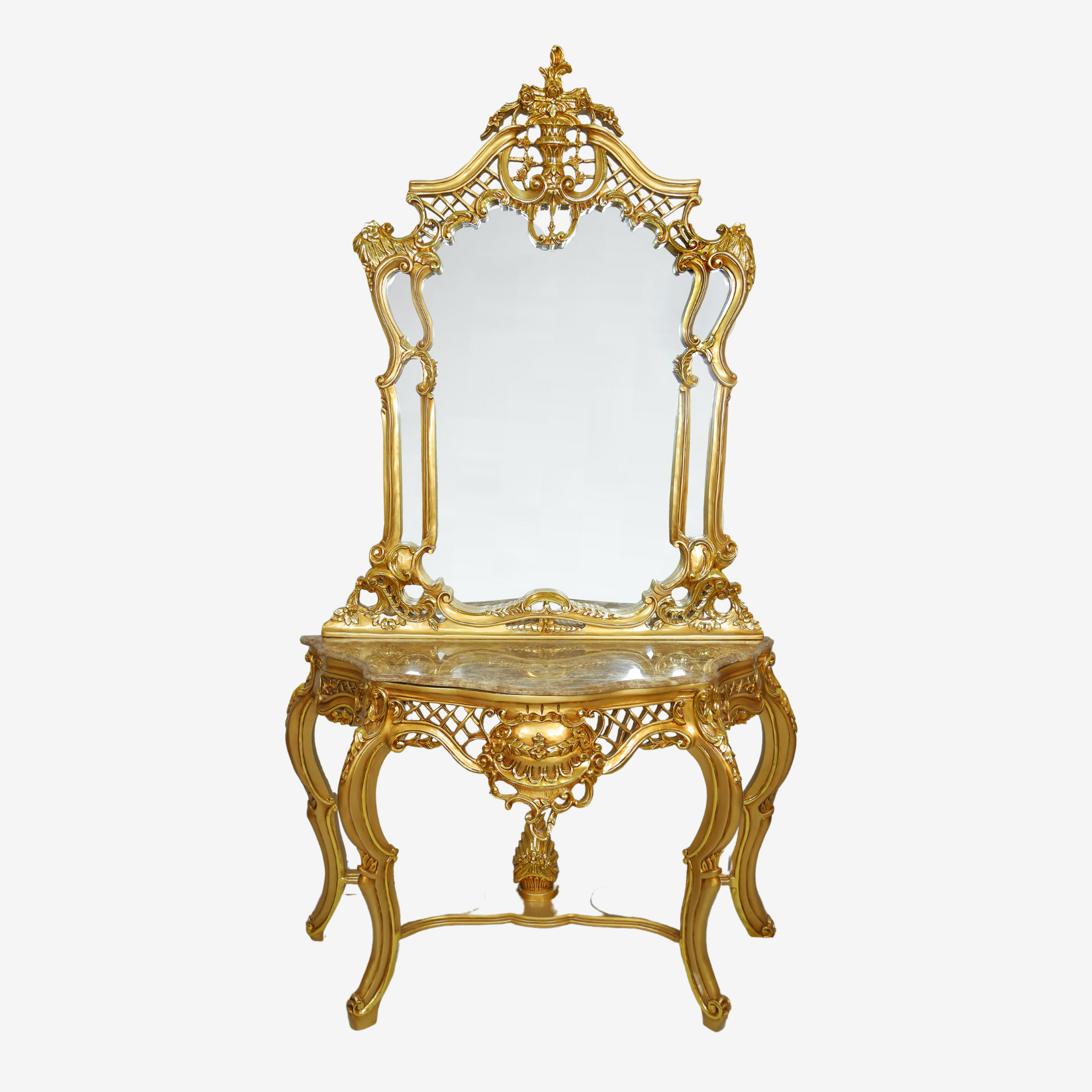Antique Vanity Console Mirror