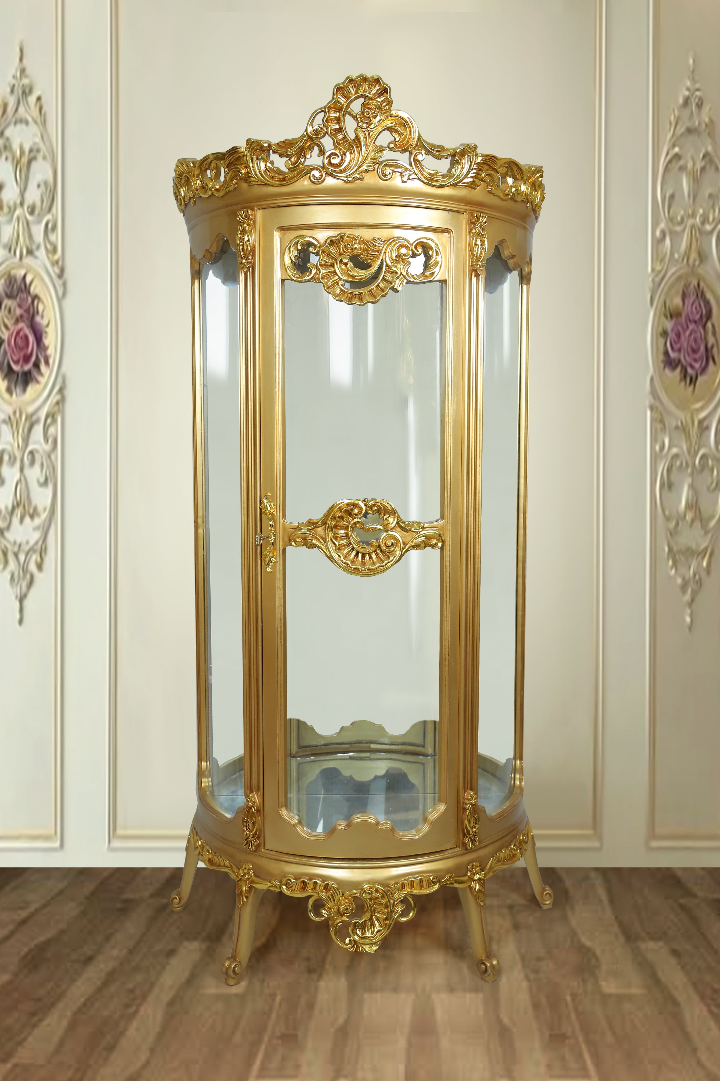 Glass & Gold Console Mirror