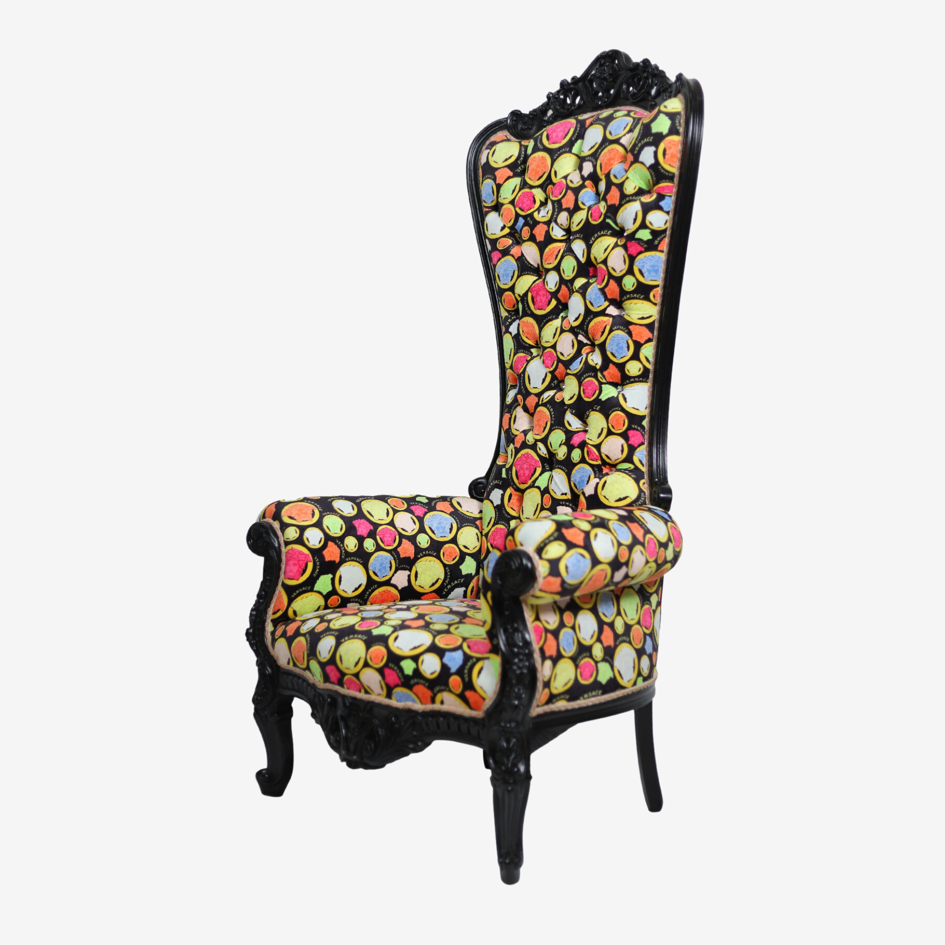 Side profile of Bloom Boom chair showcasing tight seat and back design.