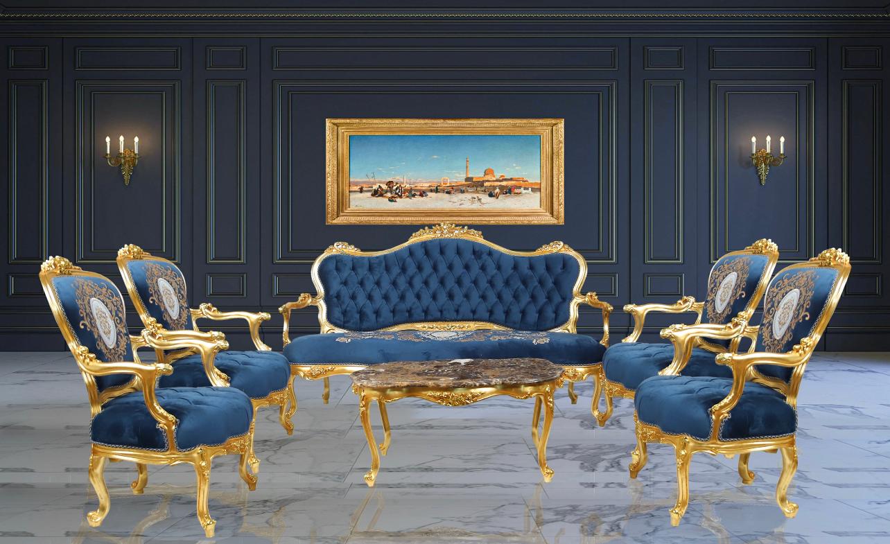 Navy and Gold Blue