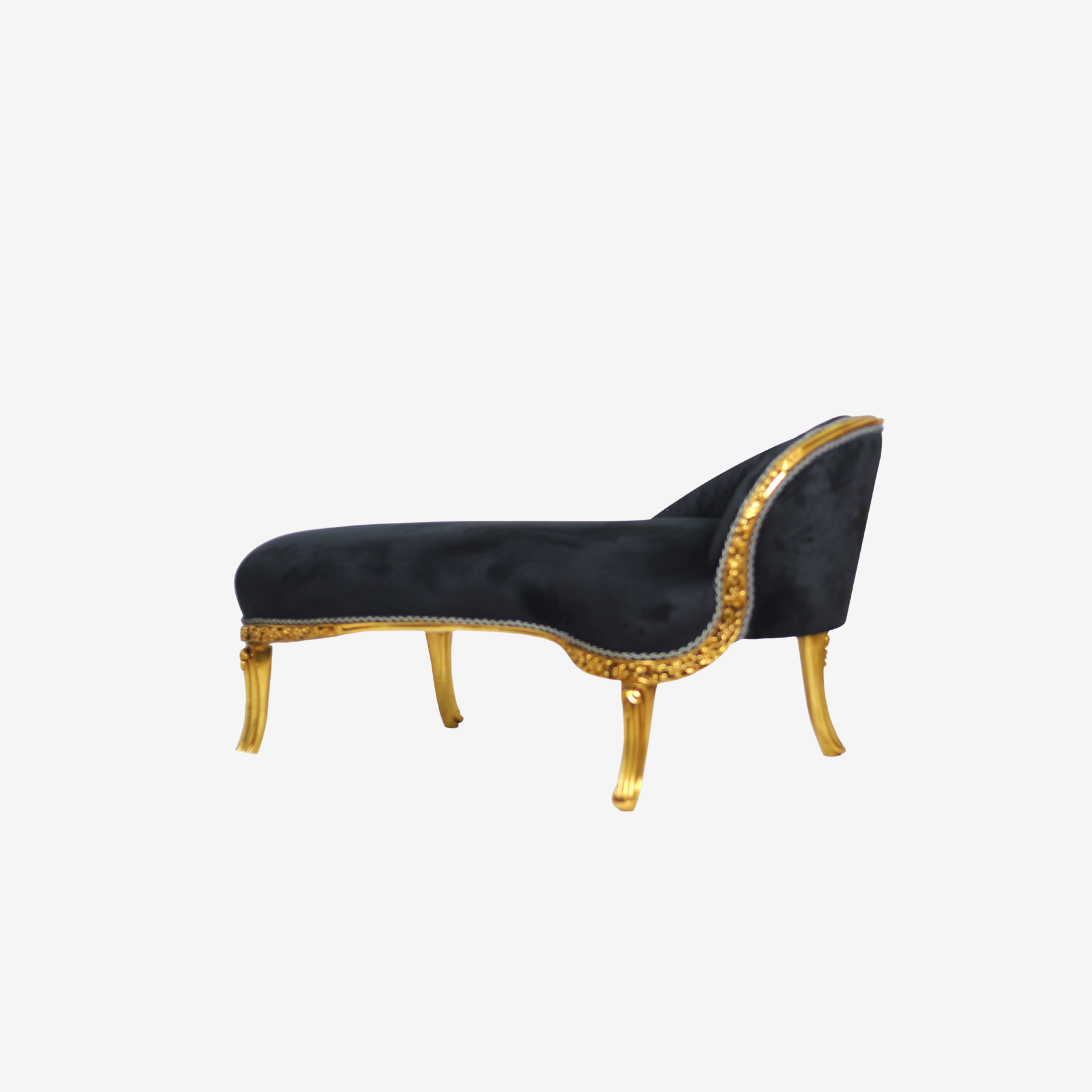 Front view of Cheryl Black Lounge Chair showcasing plush cushions