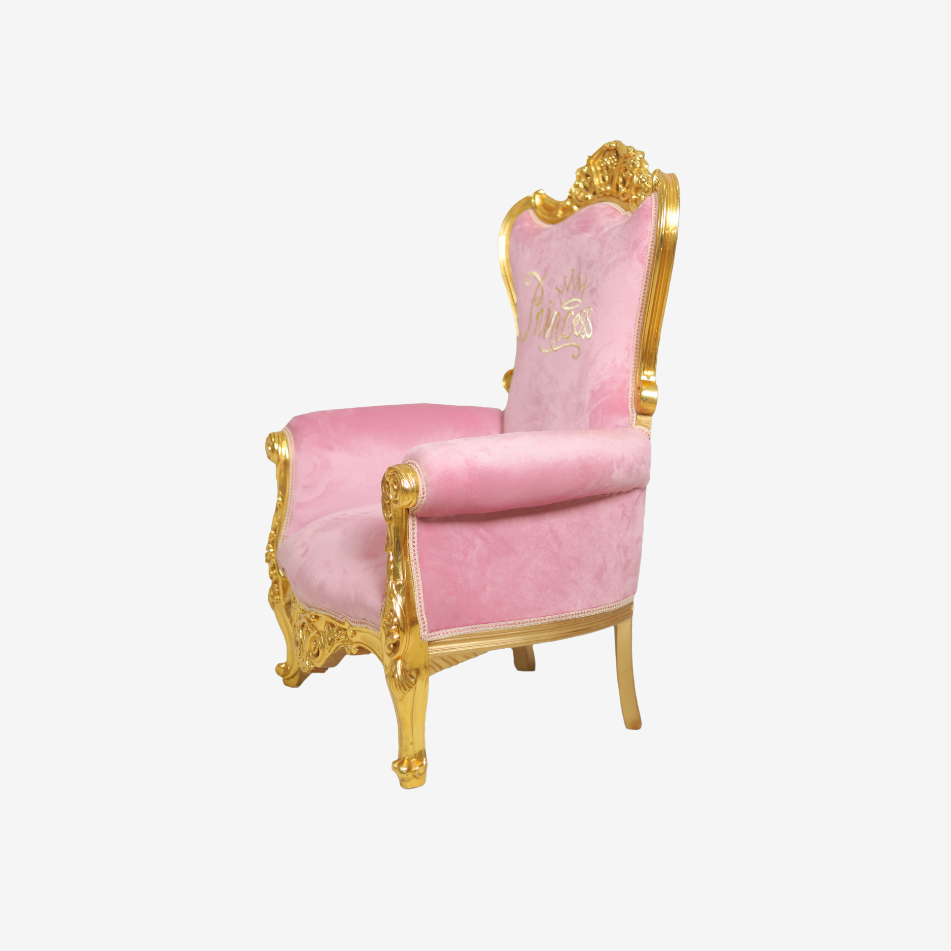 Side profile of Princess Regal Chair highlighting elegant design​

