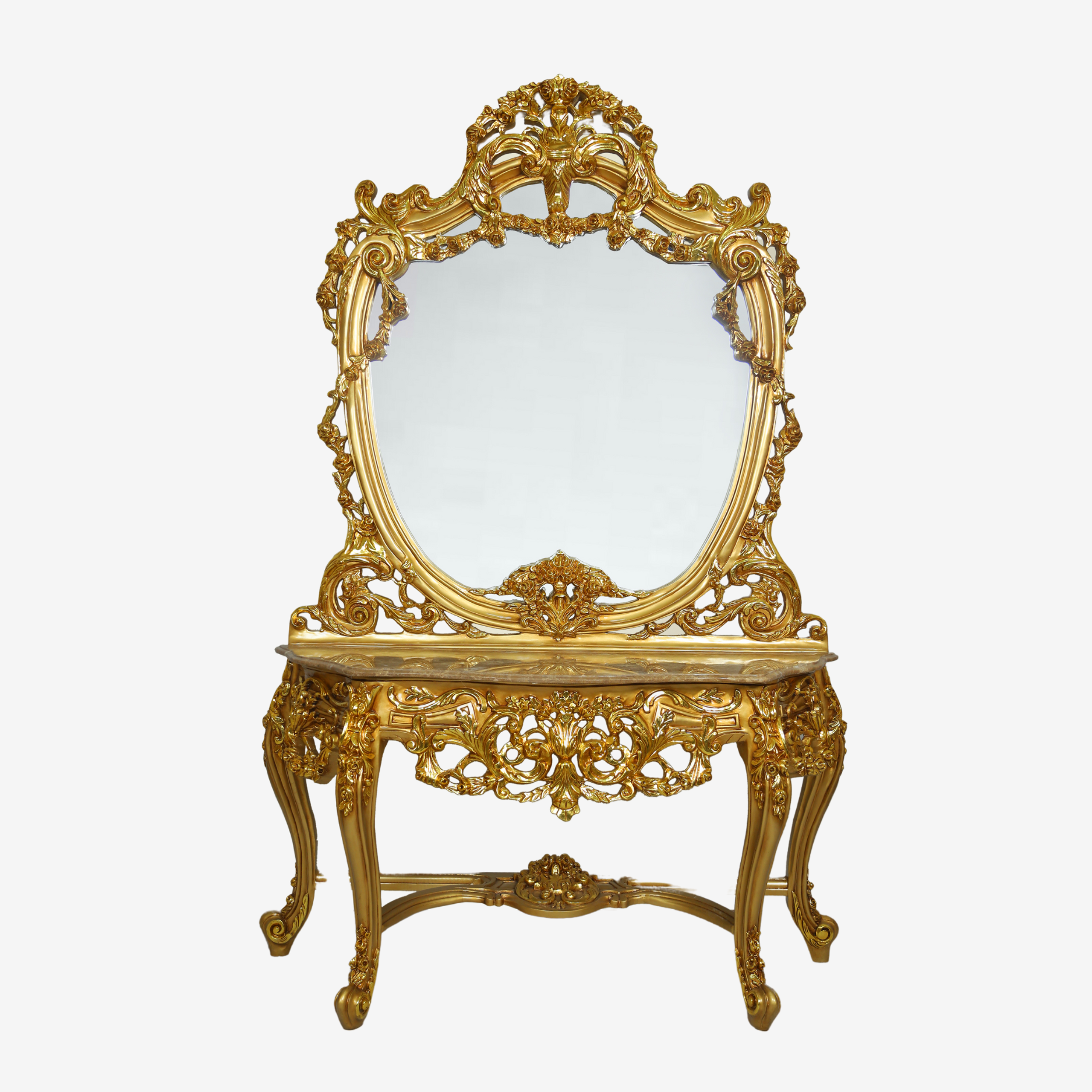 Decorative console mirror with vintage design and reflective glass – Venusville Furniture"